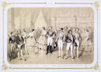 Réception à la cour aux Tuileries, Paris, 1854